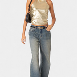 Anna Top Halter Metálico Karter