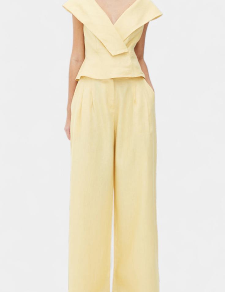 Hayden Conjunto Top Asimétrico y Pantalón Palazzo