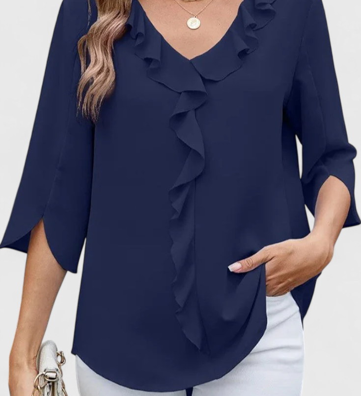 Annemiek Blusa Casual con Corte Suelto y Estilo Sofisticado
