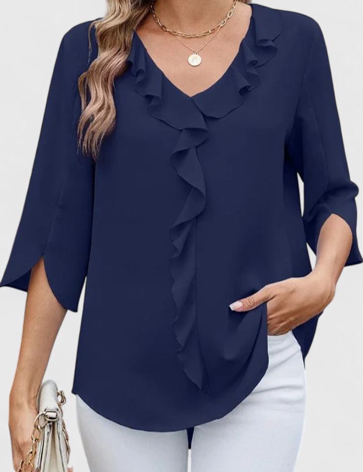 Annemiek Blusa Casual con Corte Suelto y Estilo Sofisticado