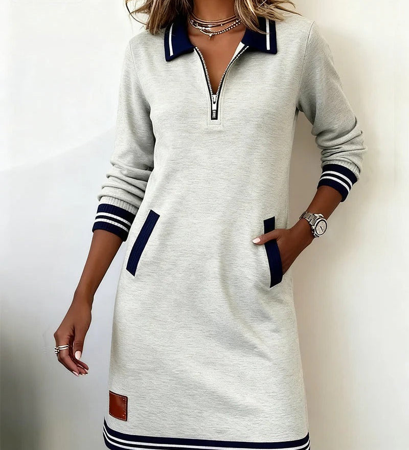 Catalina – Vestido de Algodón de Manga Larga