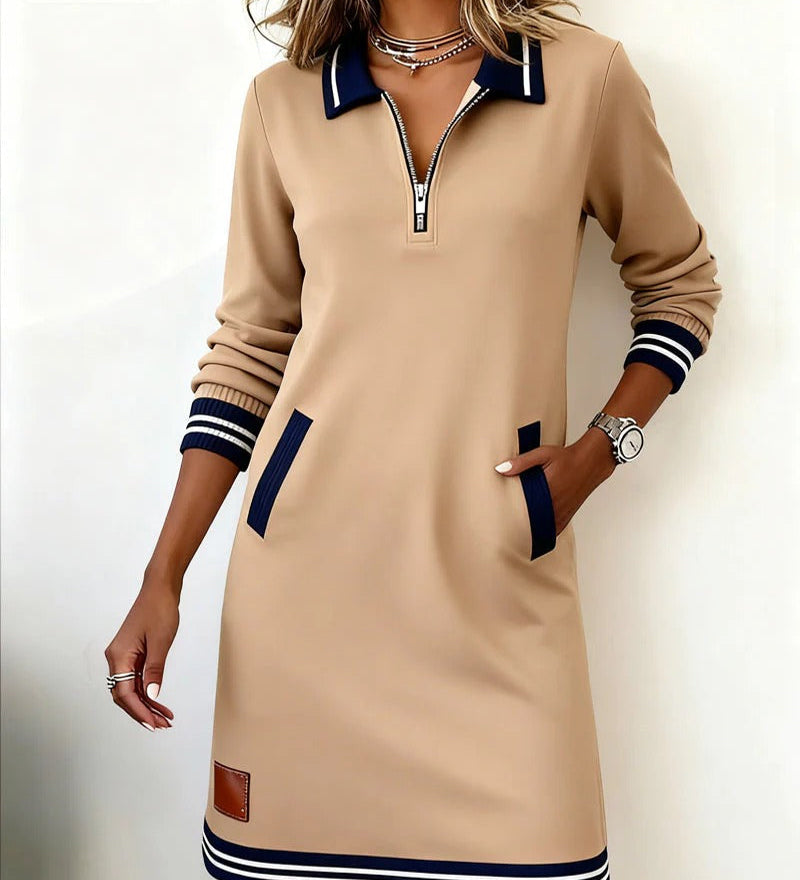Catalina – Vestido de Algodón de Manga Larga