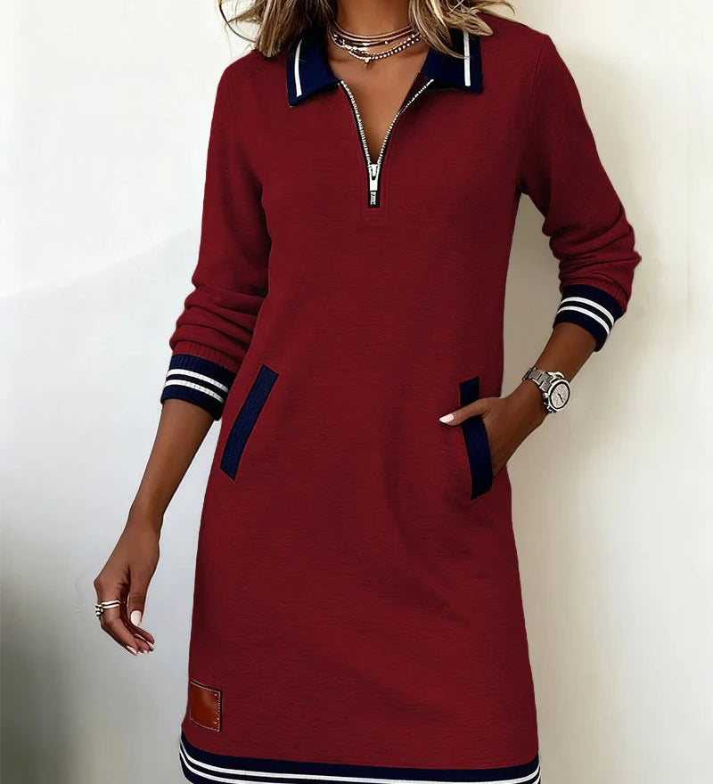 Catalina – Vestido de Algodón de Manga Larga