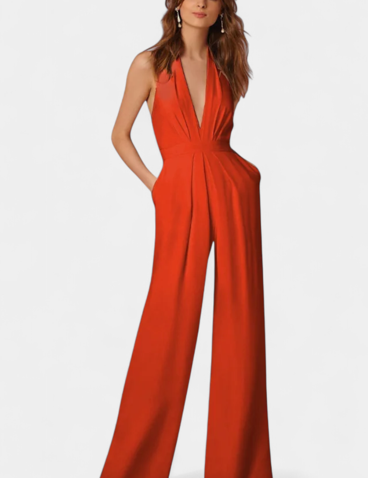 Lila Mono de Pierna Ancha con Elegancia Ligera