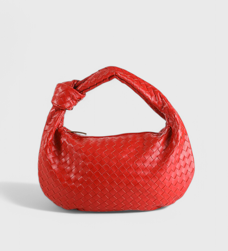 Sage Medium Woven Shoulder Bag
