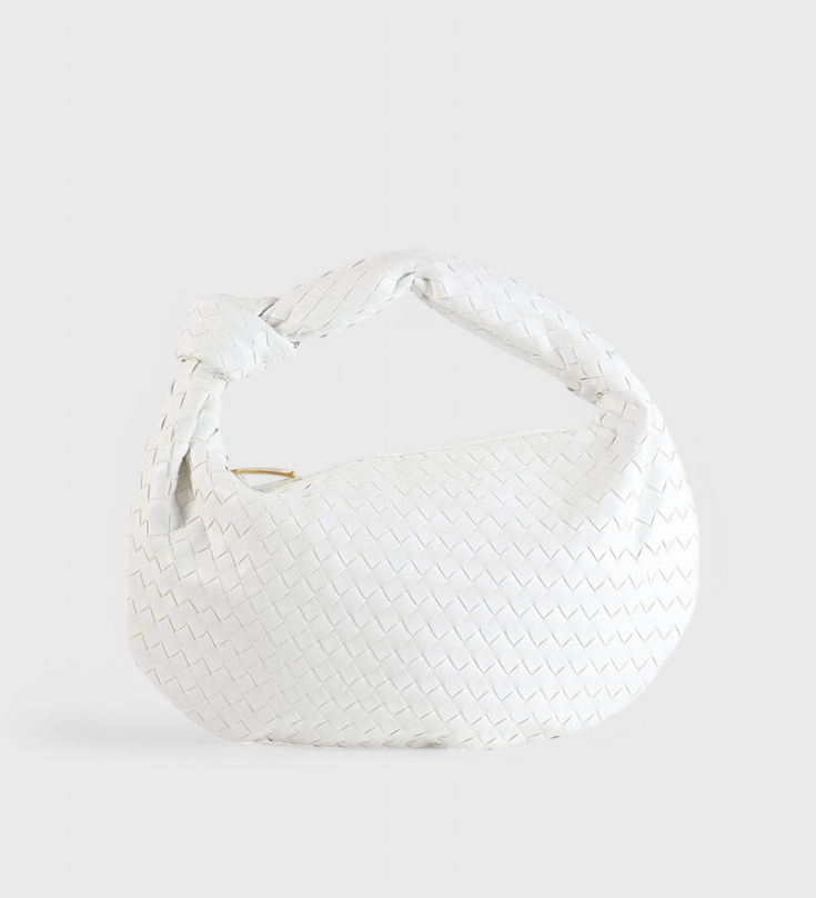 Sage Medium Woven Shoulder Bag